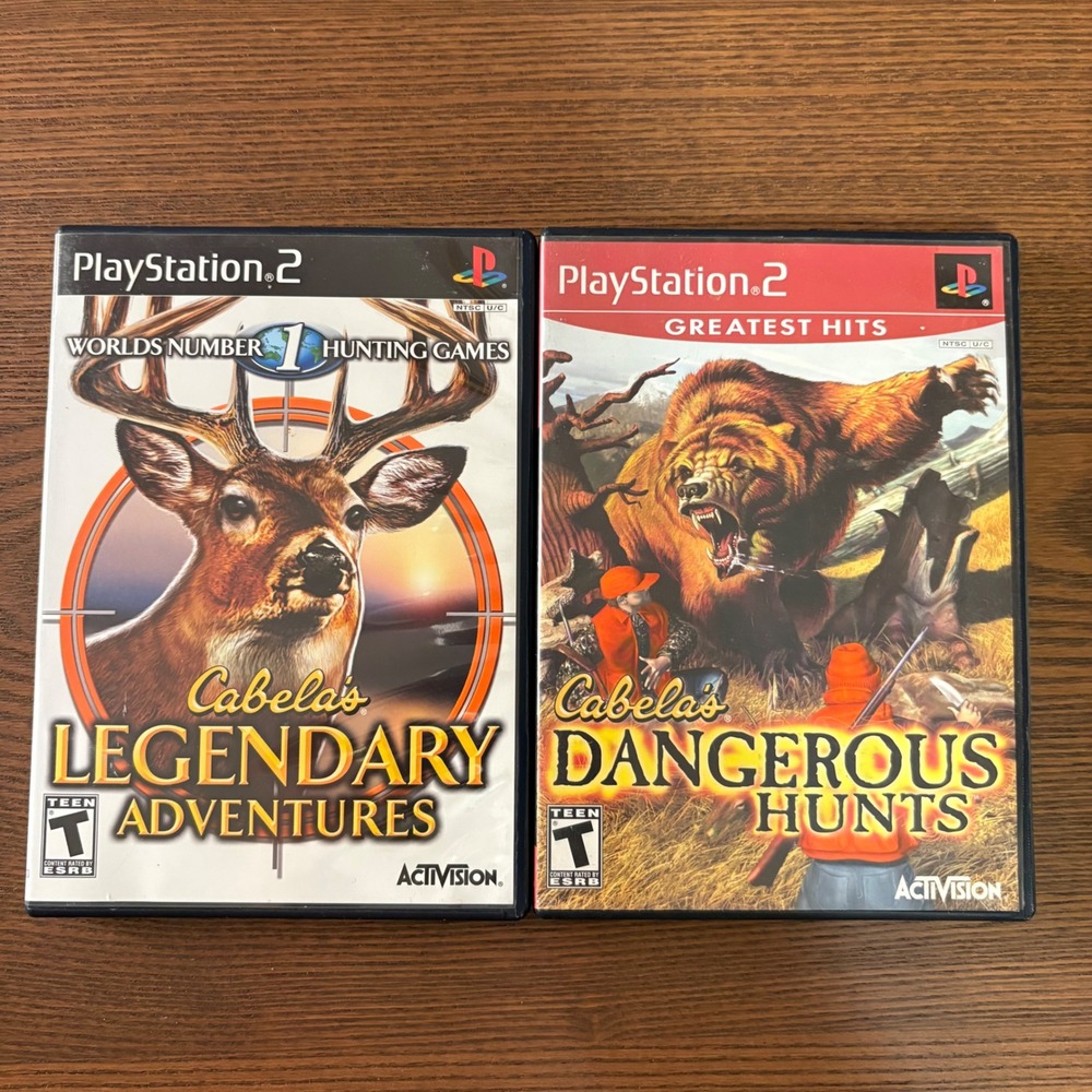 Cabela's Hunting Games PlayStation 2 PS2‎ Bundle N/A Multicolor Good 2-Game Lot